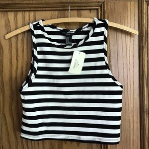 black and white tank top